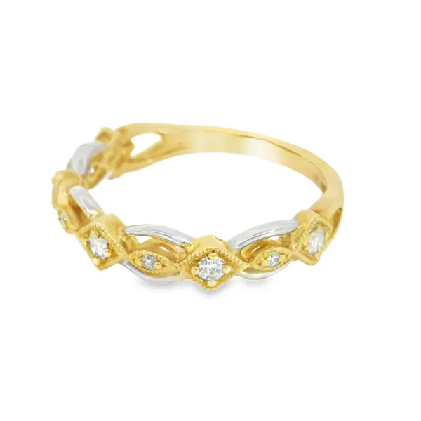 18K Two-Tone Diamond Fashion Ring Image 3 S&E Jewelers Depew, NY