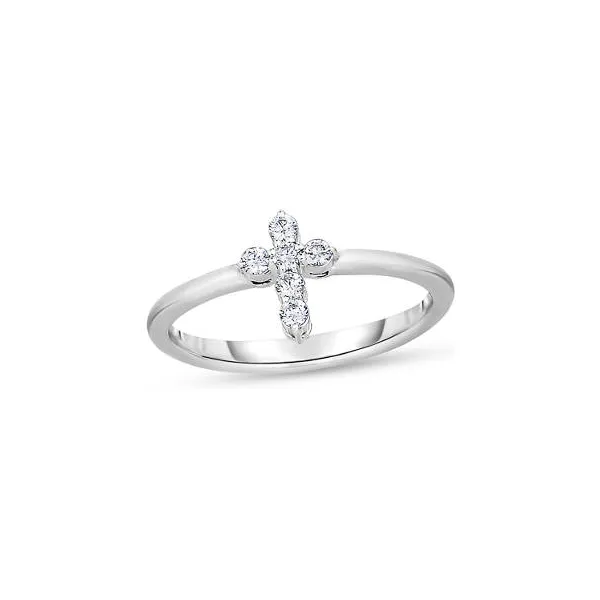 10K White Gold Diamond Cross Ring S&E Jewelers Depew, NY