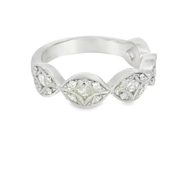 Vintage 14K White Gold Diamond Anniversary Band Image 2 S&E Jewelers Depew, NY