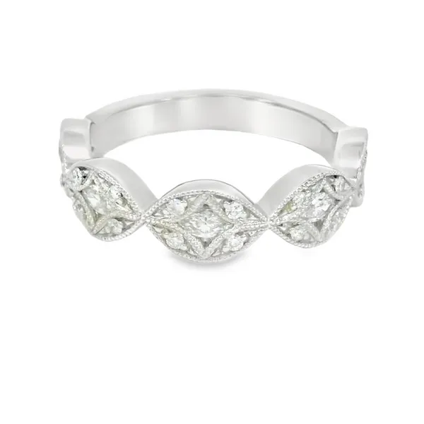 Vintage 14K White Gold Diamond Anniversary Band S&E Jewelers Depew, NY