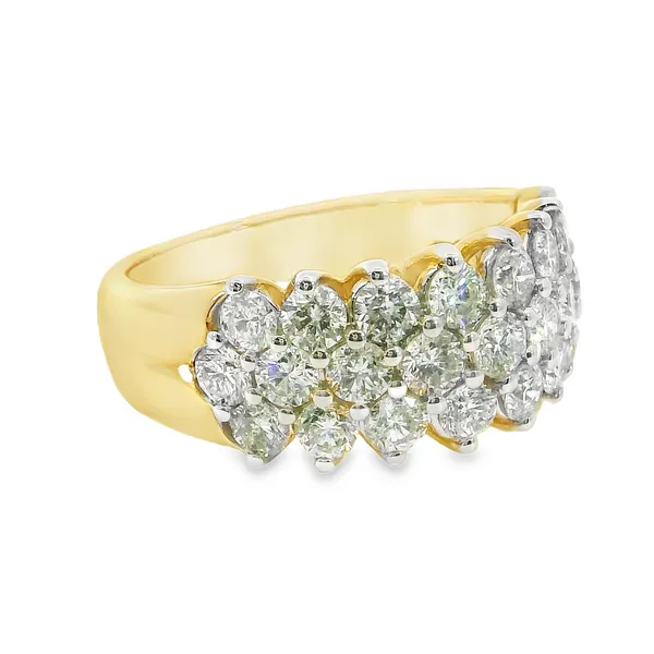 14K Yellow Gold 25 Diamond Anniversary Ring Image 2 S&E Jewelers Depew, NY