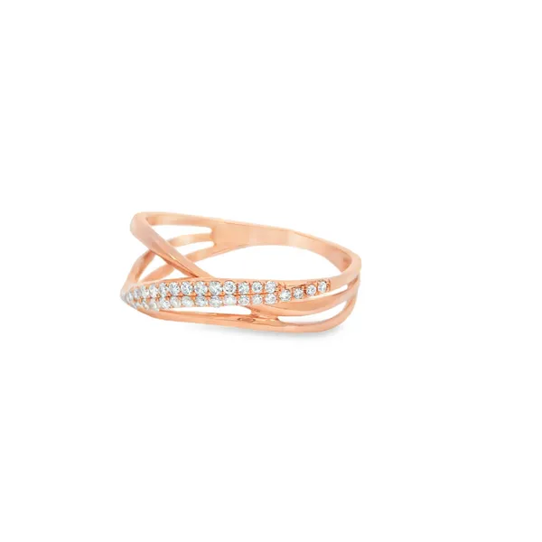 14K Rose Gold Diamond Ring Image 3 S&E Jewelers Depew, NY
