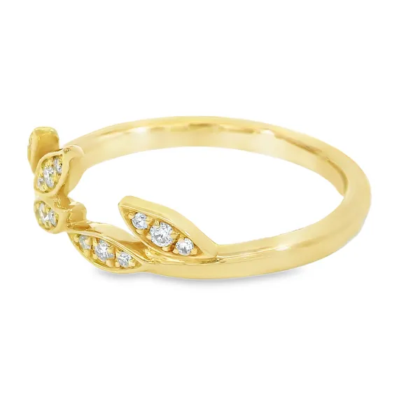 14K Yellow Gold Floral Stack Band Image 3 S&E Jewelers Depew, NY