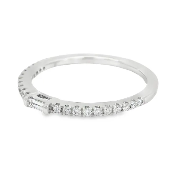 14K White Gold Diamond Stack Band Image 3 S&E Jewelers Depew, NY