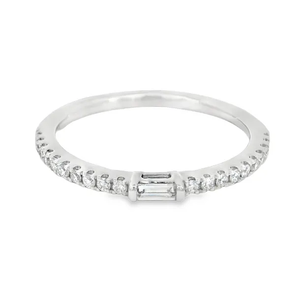 14K White Gold Diamond Stack Band S&E Jewelers Depew, NY