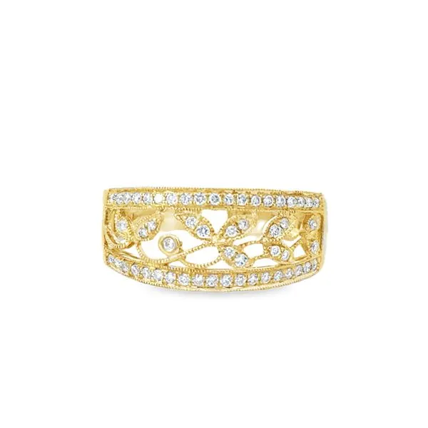 14K Yellow Gold Open Vine Diamond Band S&E Jewelers Depew, NY