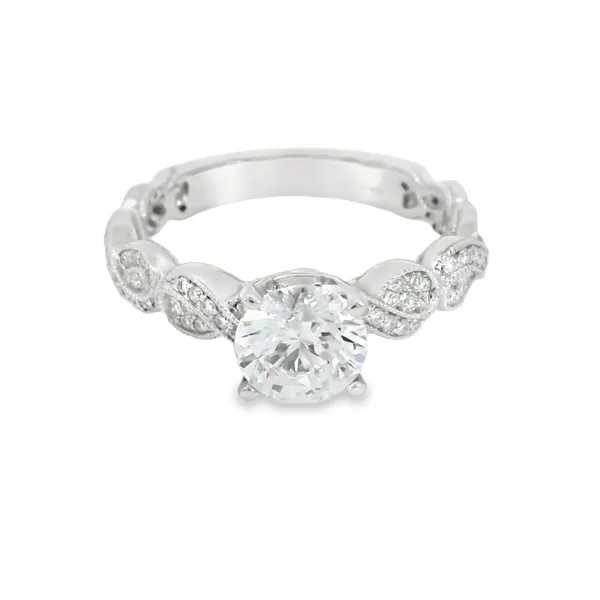 14 Karat White Gold Sandra Biachi Diamond Semi-Mount Engagement Ring S&E Jewelers Depew, NY