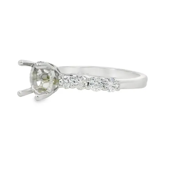 18 Karat White Gold Diamond Semi-Mount Engagement Ring Image 3 S&E Jewelers Depew, NY