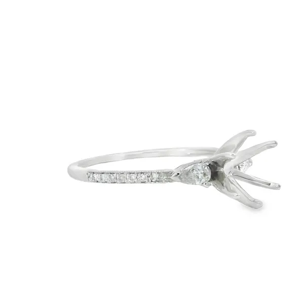 14 Karat White Gold Diamond Semi-Mount Ring Image 2 S&E Jewelers Depew, NY