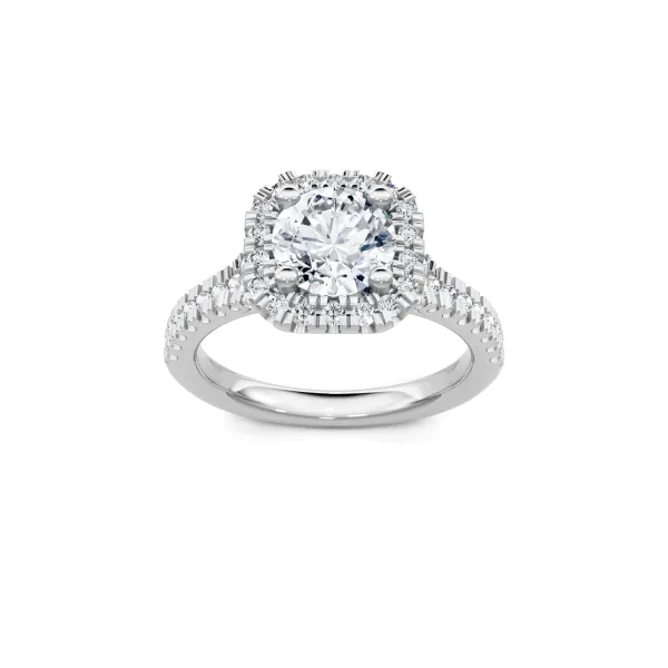 14Kt White Gold Round Diamond Pave Setting Ring S&E Jewelers Depew, NY