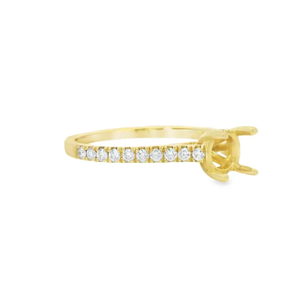 14Kt Yellow Gold Diamond Bridal Mount Ring Image 2 S&E Jewelers Depew, NY