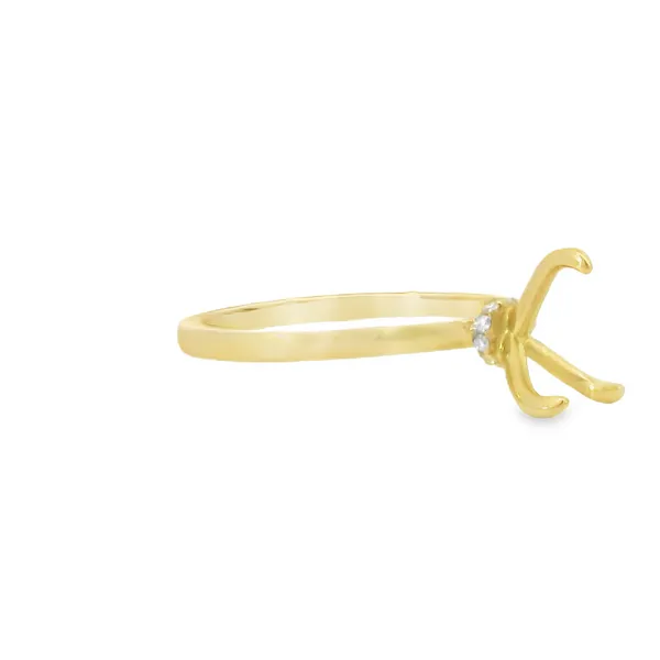 14Kt Yellow Gold Diamond Bridal Mount Ring Image 2 S&E Jewelers Depew, NY