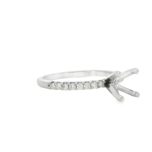 14Kt White Gold 16 Diamond Semi-Mount Ring Image 2 S&E Jewelers Depew, NY