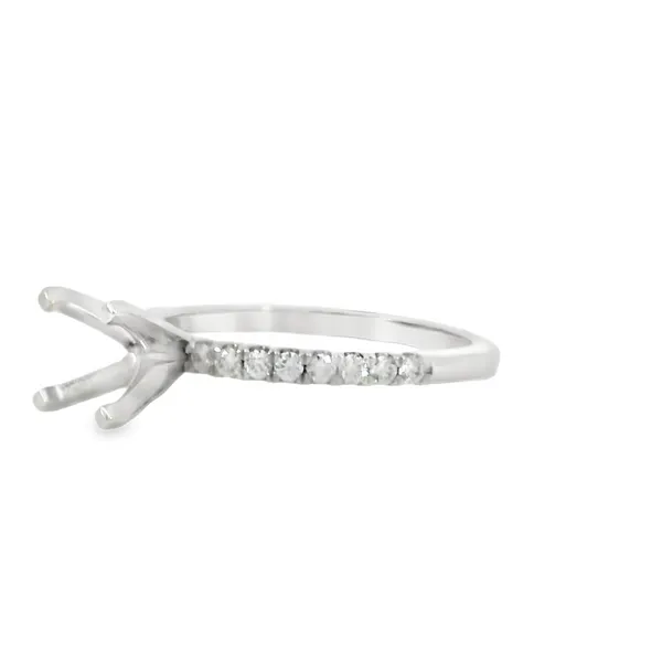 14Kt White Gold 16 Diamond Semi-Mount Ring Image 3 S&E Jewelers Depew, NY