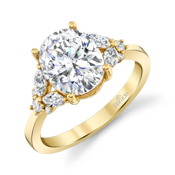 14K Yellow Gold Diamond Oval Semi-Mount Eng Ring S&E Jewelers Depew, NY