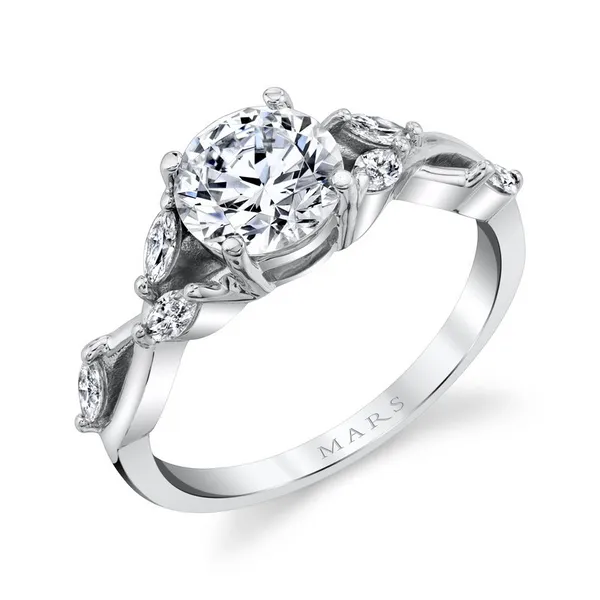14K White Gold Diamond Engagement Ring Image 3 S&E Jewelers Depew, NY