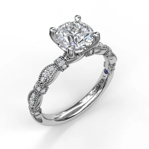 14K White Gold Diamond Engagement Ring Image 2 S&E Jewelers Depew, NY