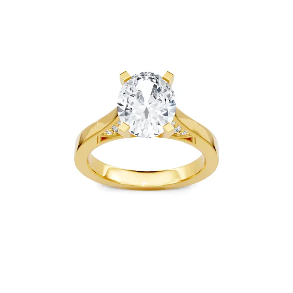 14K Yellow Gold Milgrain Accent Cathedral Semi-Mount Ring S&E Jewelers Depew, NY