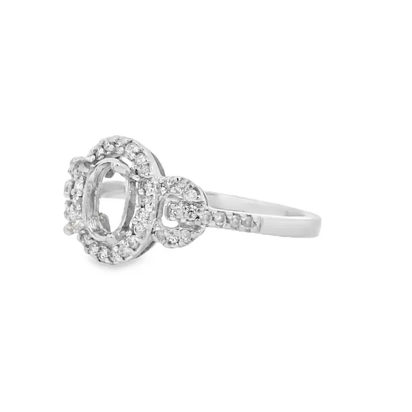14K White Gold Diamond Semi-Mount Ring Image 3 S&E Jewelers Depew, NY