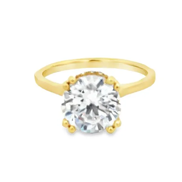 14K Yellow Gold Round Diamond Semi Mount Image 2 S&E Jewelers Depew, NY