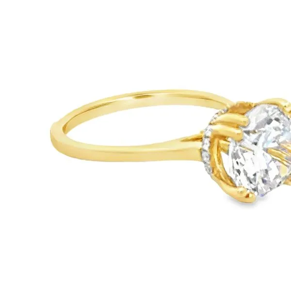 14K Yellow Gold Round Diamond Semi Mount Image 4 S&E Jewelers Depew, NY