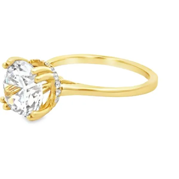 14K Yellow Gold Round Diamond Semi Mount Image 5 S&E Jewelers Depew, NY
