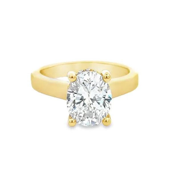 14K Yellow Gold Oval Diamond Semi Mount Image 2 S&E Jewelers Depew, NY
