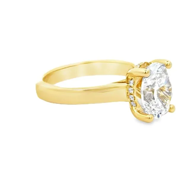 14K Yellow Gold Oval Diamond Semi Mount Image 4 S&E Jewelers Depew, NY