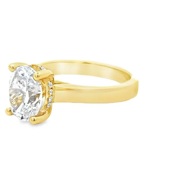 14K Yellow Gold Oval Diamond Semi Mount Image 5 S&E Jewelers Depew, NY