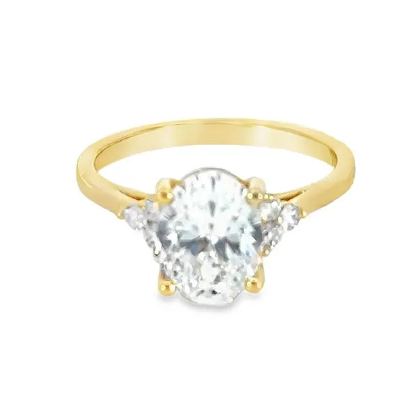 14K Yellow Gold Oval Diamond Semi Mount Image 2 S&E Jewelers Depew, NY