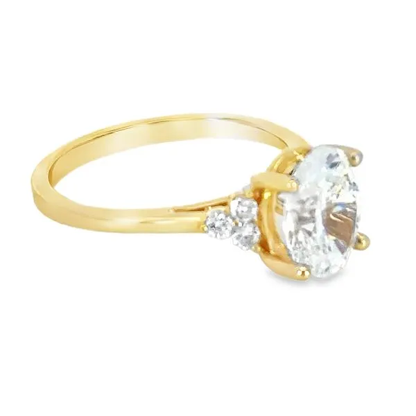 14K Yellow Gold Oval Diamond Semi Mount Image 4 S&E Jewelers Depew, NY