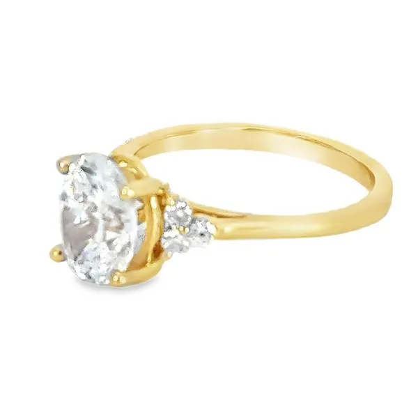 14K Yellow Gold Oval Diamond Semi Mount Image 5 S&E Jewelers Depew, NY