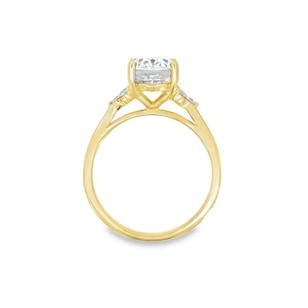 14K Yellow Gold Oval Diamond Semi Mount S&E Jewelers Depew, NY