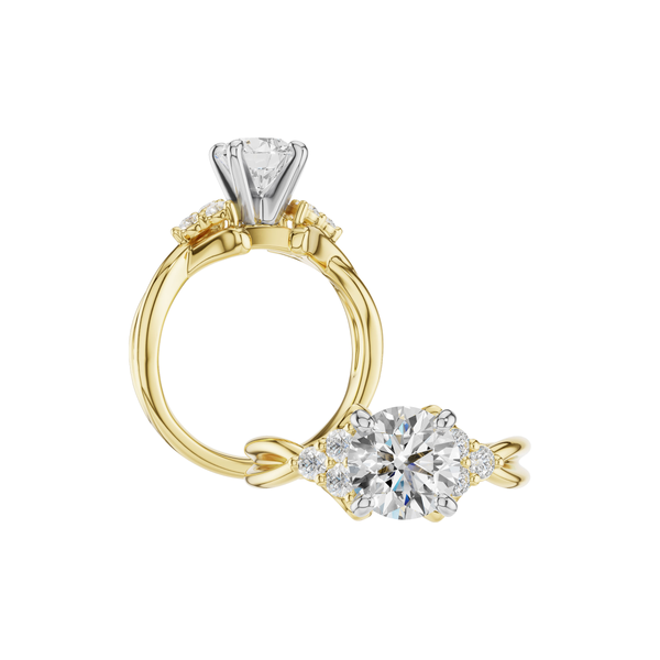 14K Yellow Gold Diamond Semi Mount Image 2 S&E Jewelers Depew, NY