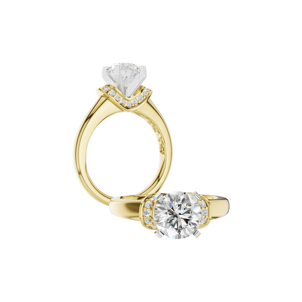 14K Yellow Gold Diamond Semi Mount Image 2 S&E Jewelers Depew, NY