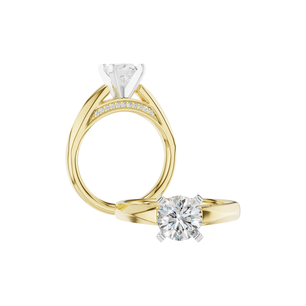 14K Yellow Gold Diamond Semi Mount Image 2 S&E Jewelers Depew, NY