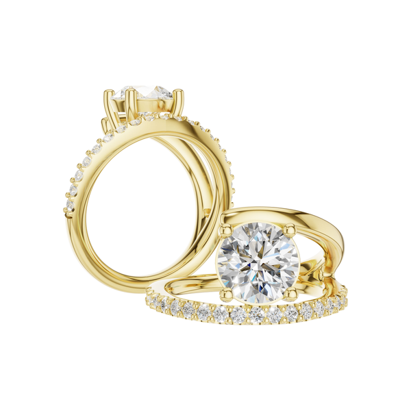 14K Yellow Gold Diamond Semi Mount Image 2 S&E Jewelers Depew, NY