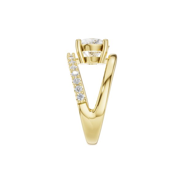 14K Yellow Gold Diamond Semi Mount Image 3 S&E Jewelers Depew, NY