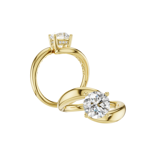 14K Yellow Gold Diamond Semi Mount Image 2 S&E Jewelers Depew, NY