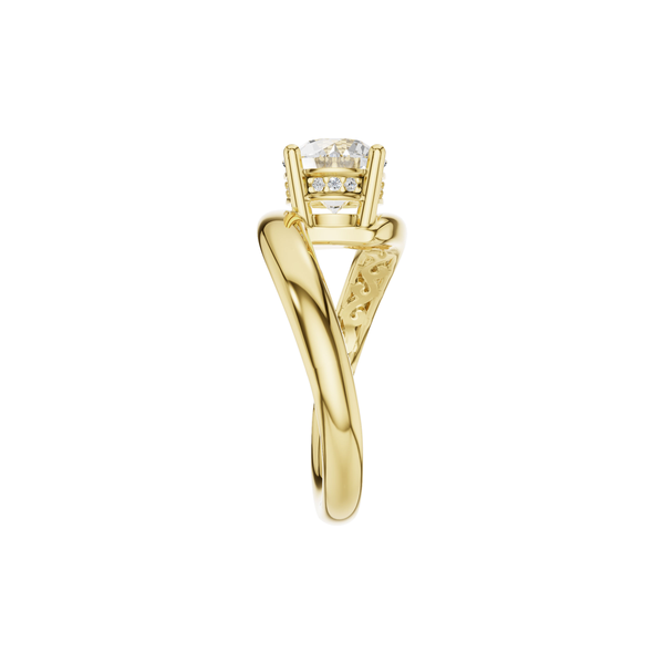 14K Yellow Gold Diamond Semi Mount Image 3 S&E Jewelers Depew, NY