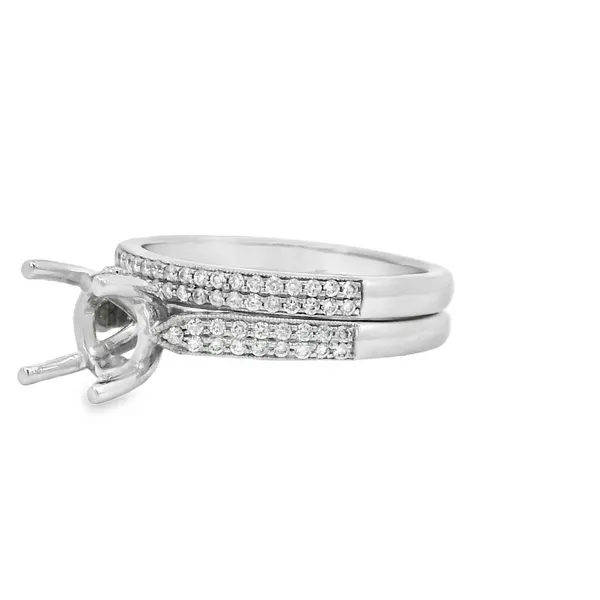 14Kt White Gold Diamond Wedding Set Image 3 S&E Jewelers Depew, NY