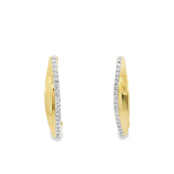 10Kt Yellow Gold Diamond Hoop Earrings similar item image