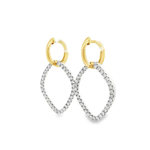 Diamond in 14KT Gold Earrings Image 2 S&E Jewelers Depew, NY