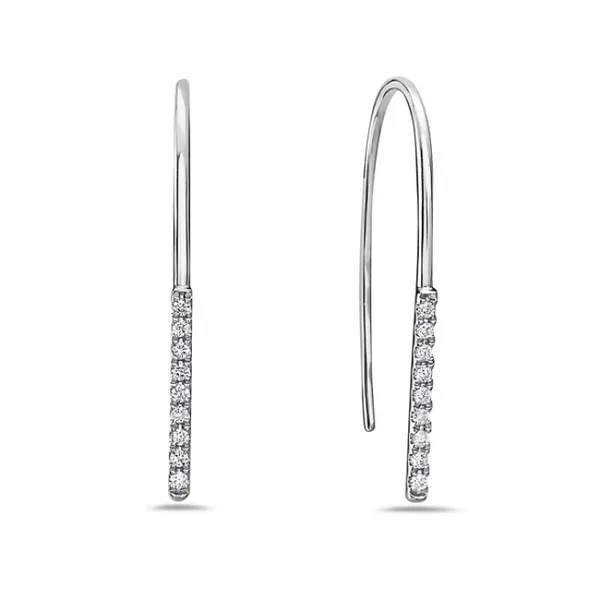 14K White Gold Diamond Earrings S&E Jewelers Depew, NY