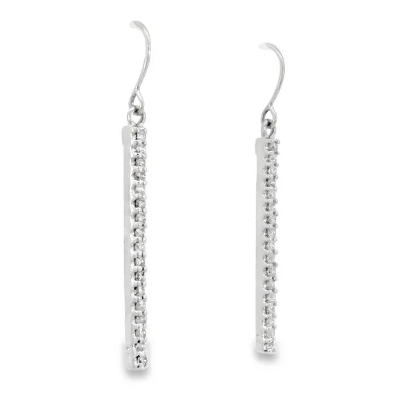 14K White Gold Diamond Earrings Image 2 S&E Jewelers Depew, NY