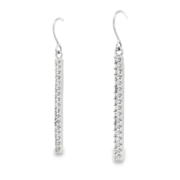 14K White Gold Diamond Earrings Image 3 S&E Jewelers Depew, NY