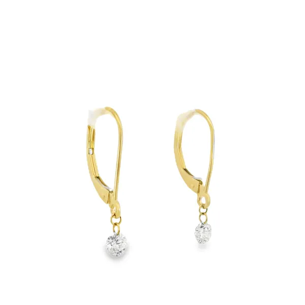 14K Yellow Gold Diamond Earrings Image 2 S&E Jewelers Depew, NY