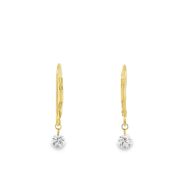 14K Yellow Gold Diamond Earrings S&E Jewelers Depew, NY