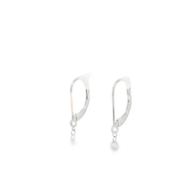 14K White Gold Diamond Earrings Image 3 S&E Jewelers Depew, NY