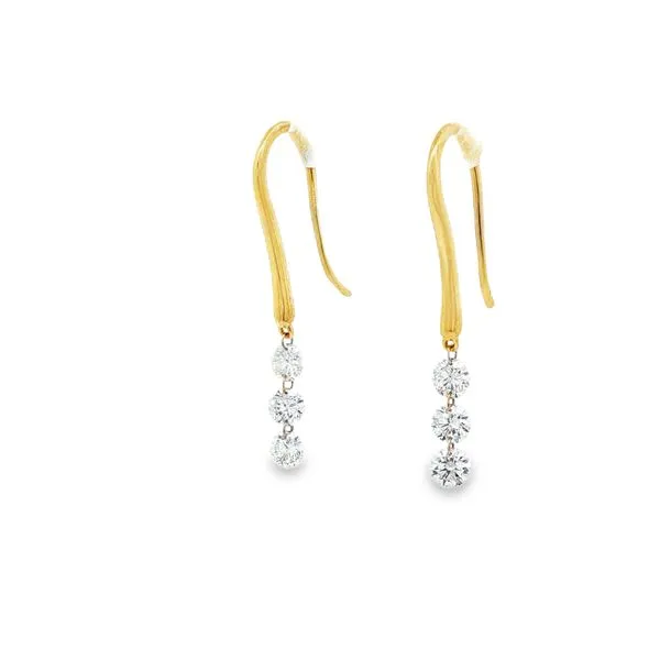 10Kt Yellow Lab Grown Diamond Earrings Image 2 S&E Jewelers Depew, NY